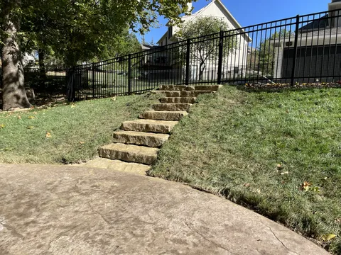 Limestone stairs detail